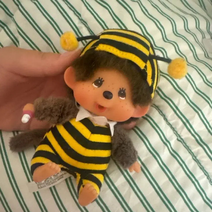 [BUNJANG] Monchhichi Honeybee Big Head SS Keychain / 꿀벌 몬치치 팔아요