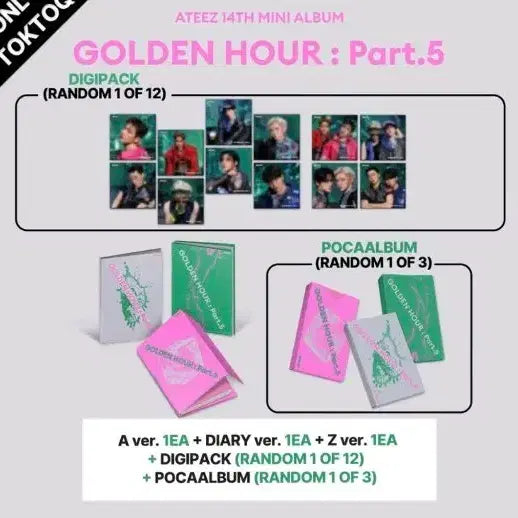 [BUNJANG] ATEEZ Golden Hour pt. 5 Album Set / ATEEZ Golden Hour pt. 5 앨범 세트