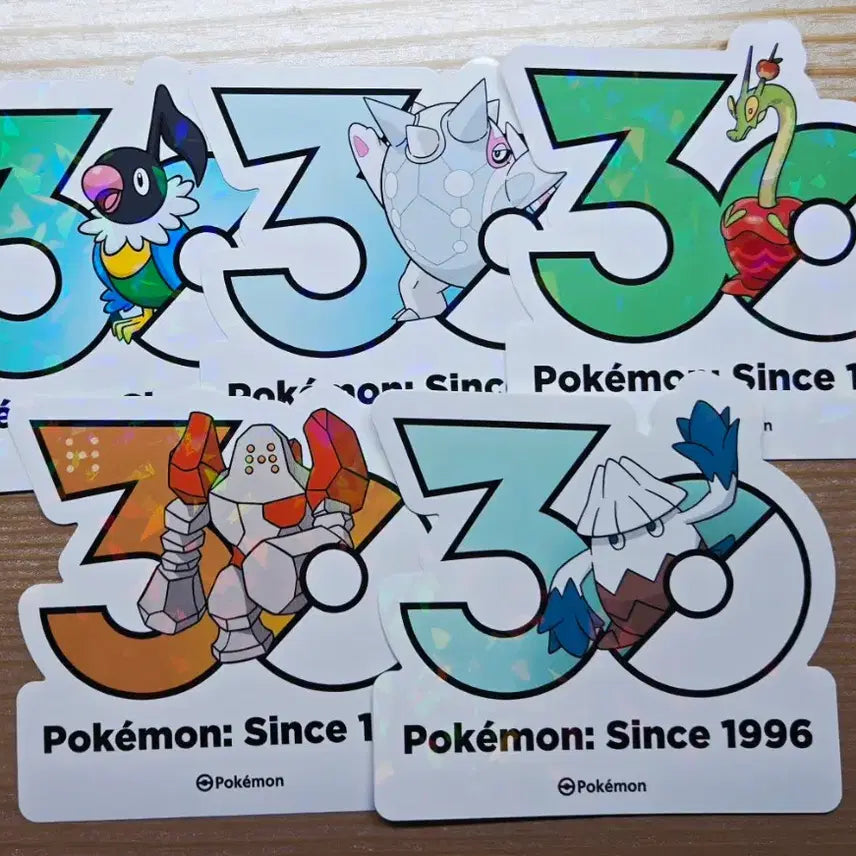 [BUNJANG] Pokemon 30th Anniversary Logo Sticker Bundle Set / 포켓몬 30주년 로고스티커 일괄