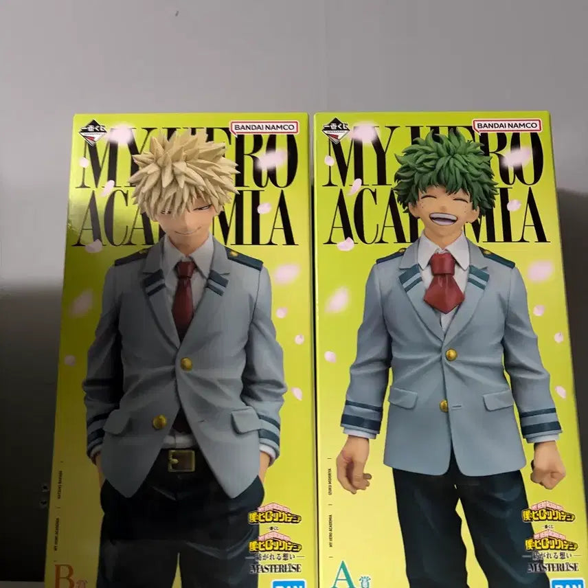 [BUNJANG] My Hero Academia Izuku Midoriya Katsuki Bakugo School Uniform Figure (Sealed) / [미개봉] 나히아 히로아카 미도리야 바쿠고 교복 피규어