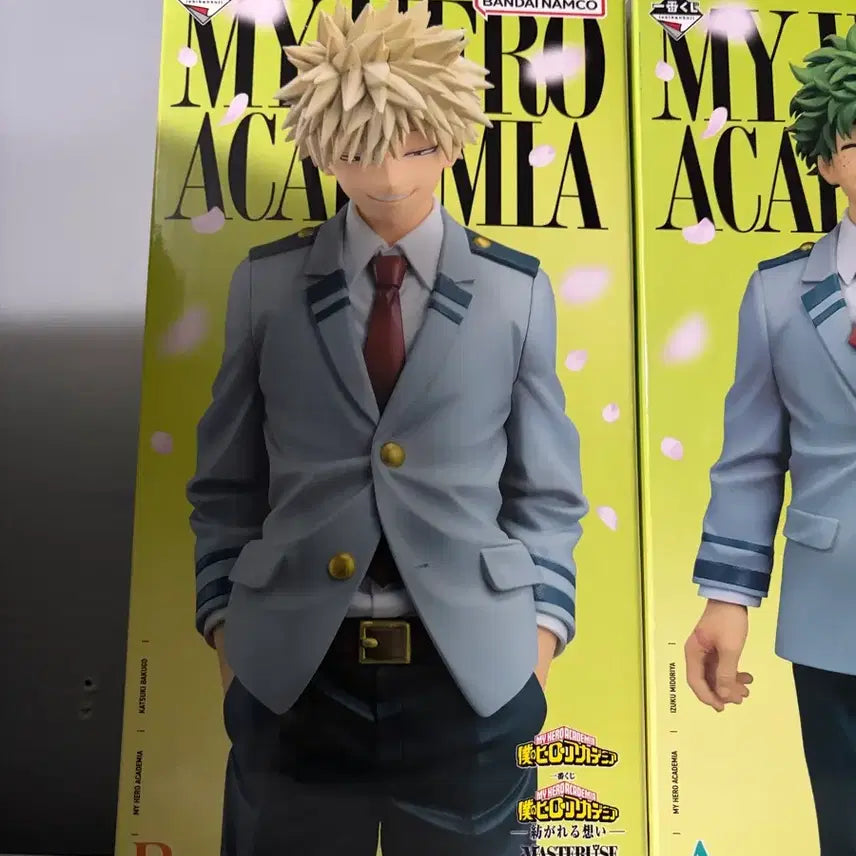 [BUNJANG] My Hero Academia Izuku Midoriya Katsuki Bakugo School Uniform Figure (Sealed) / [미개봉] 나히아 히로아카 미도리야 바쿠고 교복 피규어