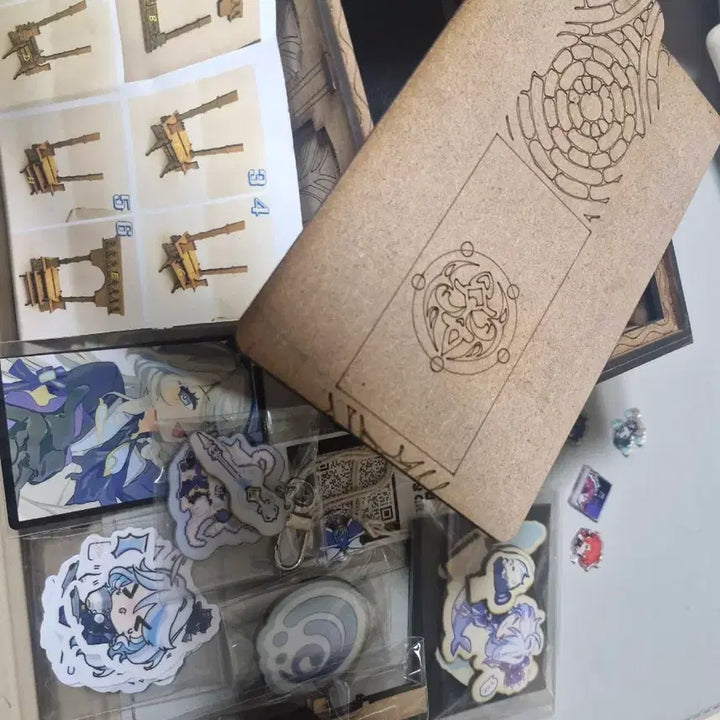 [BUNJANG] Genshin Impact Furina Wooden Goods Set / 원신 목재 푸리나 굿즈세트