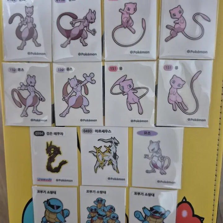 [BUNJANG] Pokemon TCG Stickers Mewtwo / Mew Mega Evolution / 포켓몬 띠부씰 뮤츠 뮤 <==>메가 띠부씰  교환.