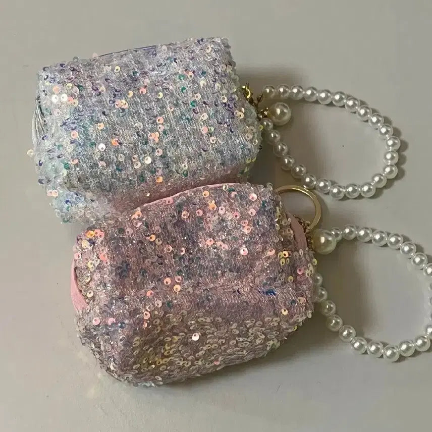 [BUNJANG] Hello Kitty Sequin Pouch / 헬로키티 스팽글 반짝이 파우치 고전문구 고전키티