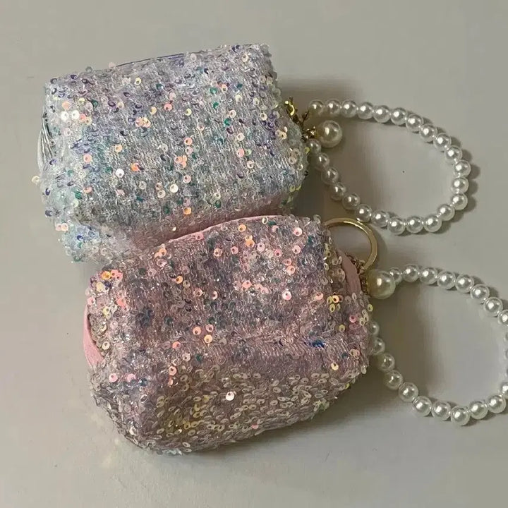 [BUNJANG] Hello Kitty Sequin Pouch / 헬로키티 스팽글 반짝이 파우치 고전문구 고전키티