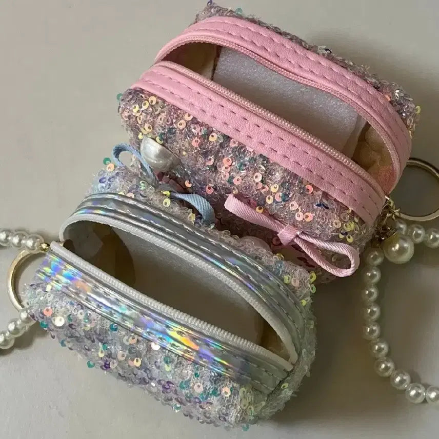 [BUNJANG] Hello Kitty Sequin Pouch / 헬로키티 스팽글 반짝이 파우치 고전문구 고전키티