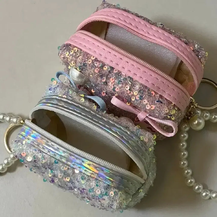 [BUNJANG] Hello Kitty Sequin Pouch / 헬로키티 스팽글 반짝이 파우치 고전문구 고전키티