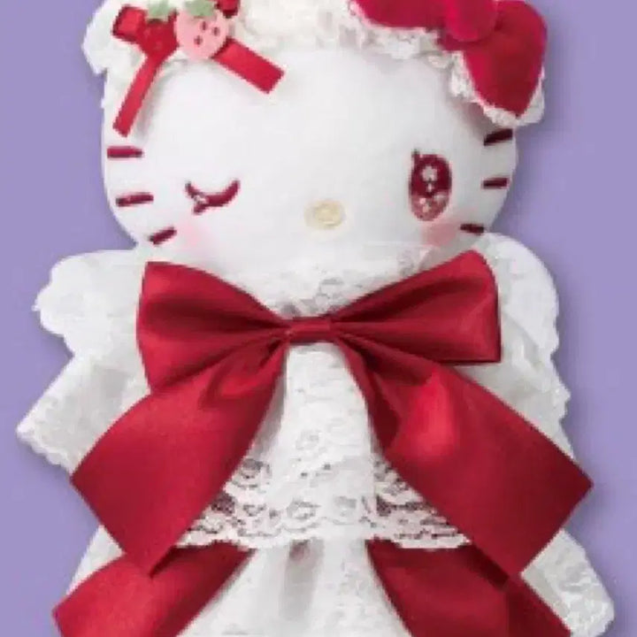 [BUNJANG] Sanrio Abeil 50th Anniversary Hello Kitty Dolly Mix Ribbon Cuffs Mascot Keychain / 산리오 아베일 헬로키티 50주년 돌리믹스 리본 커프스 마스코트 키링