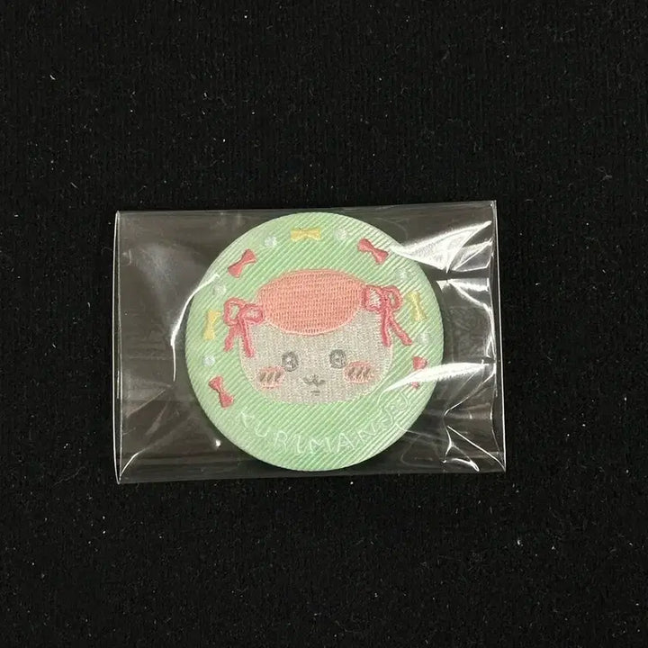 [BUNJANG] Chiikawa Embroidered Can Badge Kurimanju / 치이카와 자수 캔뱃지 쿠리만쥬