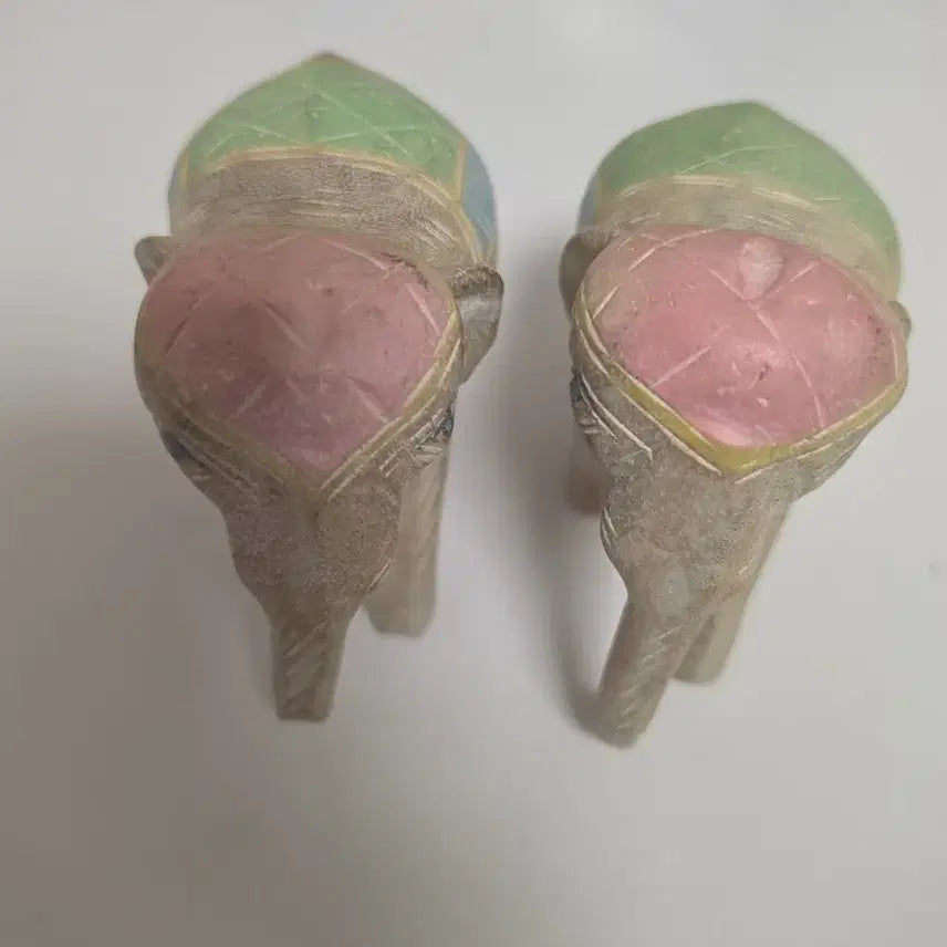 [BUNJANG] Pair of Wooden Elephant Ornaments / 코끼리 목재 장식품 한쌍
