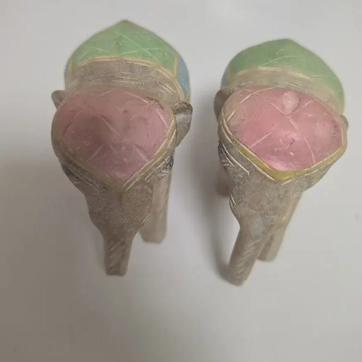 [BUNJANG] Pair of Wooden Elephant Ornaments / 코끼리 목재 장식품 한쌍