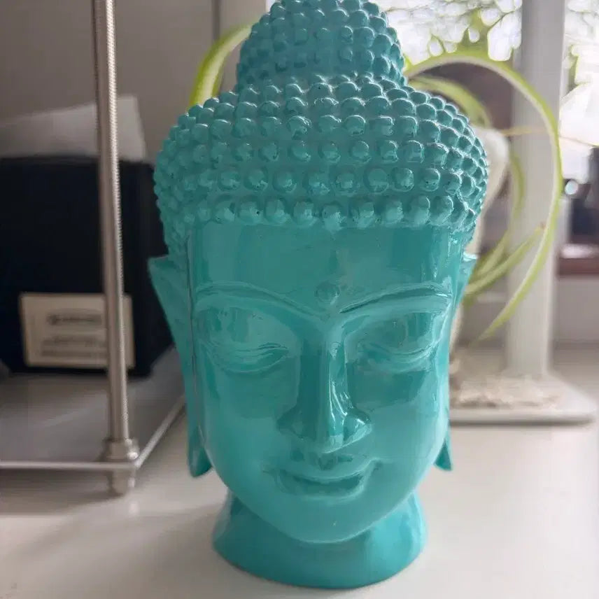 [BUNJANG] Bust of Buddha Figurine Decor (Ceramic Material) / 부처상 두상 조각품 장식품 (도기재질)