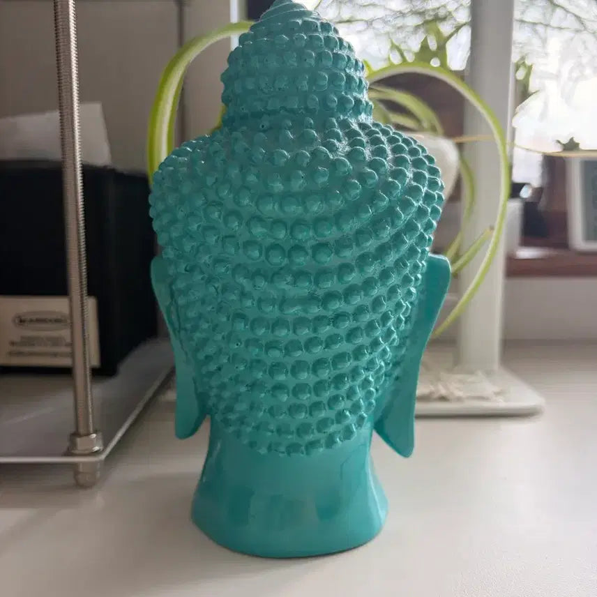 [BUNJANG] Bust of Buddha Figurine Decor (Ceramic Material) / 부처상 두상 조각품 장식품 (도기재질)