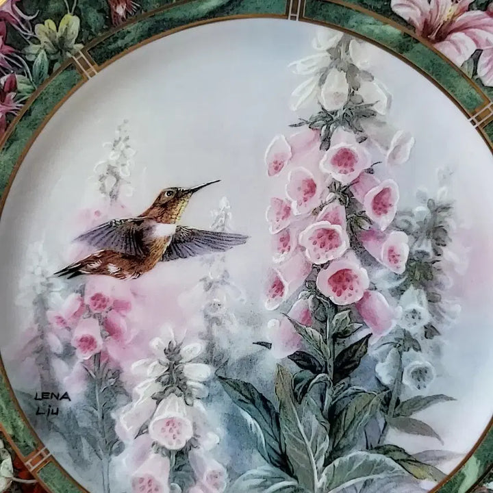 [BUNJANG] Lena Liu Hummingbird Decorative Plate / 레나 리우 허밍버드 장식접시