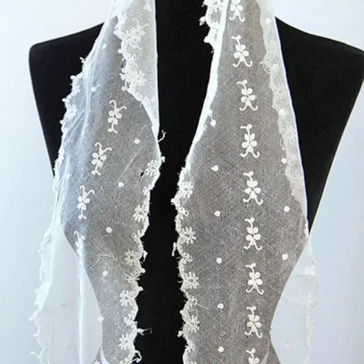 [BUNJANG] Antique French Tambour Lace Scarf / 앤틱 프렌치 탕부르레이스 스카프