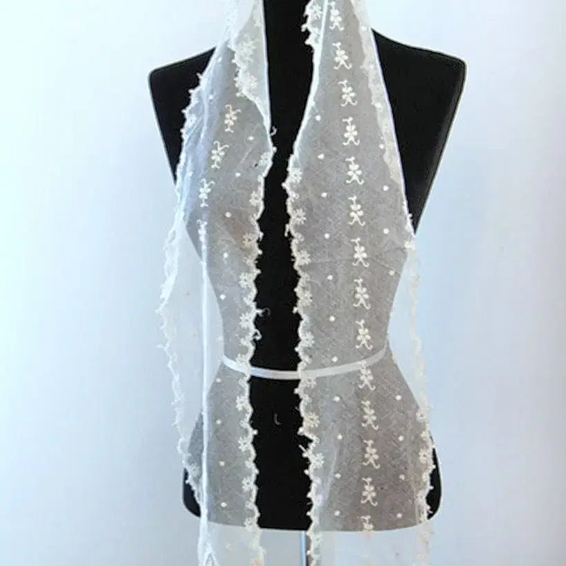 [BUNJANG] Antique French Tambour Lace Scarf / 앤틱 프렌치 탕부르레이스 스카프