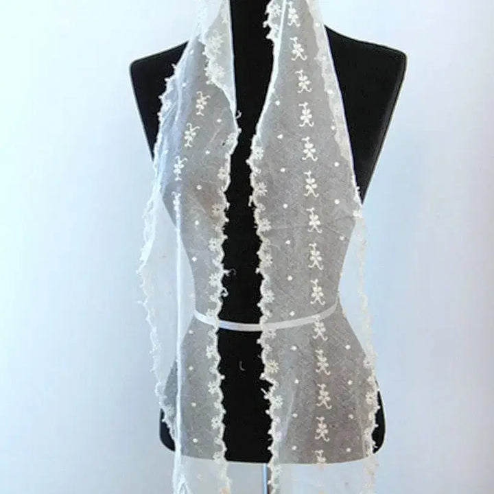 [BUNJANG] Antique French Tambour Lace Scarf / 앤틱 프렌치 탕부르레이스 스카프