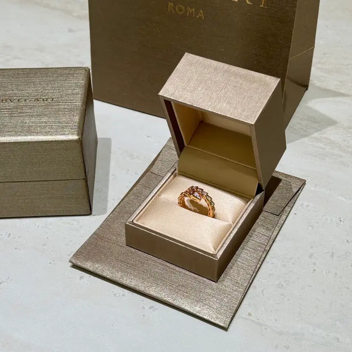 [BUNJANG] Bvlgari Serpenti Viper Ring Rose Gold Size 14 / 불가리 뱀 디자인 커플 반지 로즈골드 14사이즈