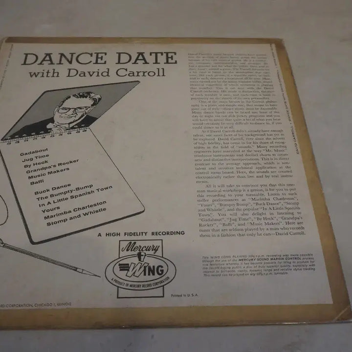 [BUNJANG] David Carroll Dance Date 1962 US LP / LP/미국반/David Carroll / Dance Date 1962