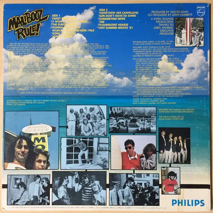 [BUNJANG] The Malibooz Malibooz Rule 1981 LP / (수입LP) The Malibooz / Malibooz Rule