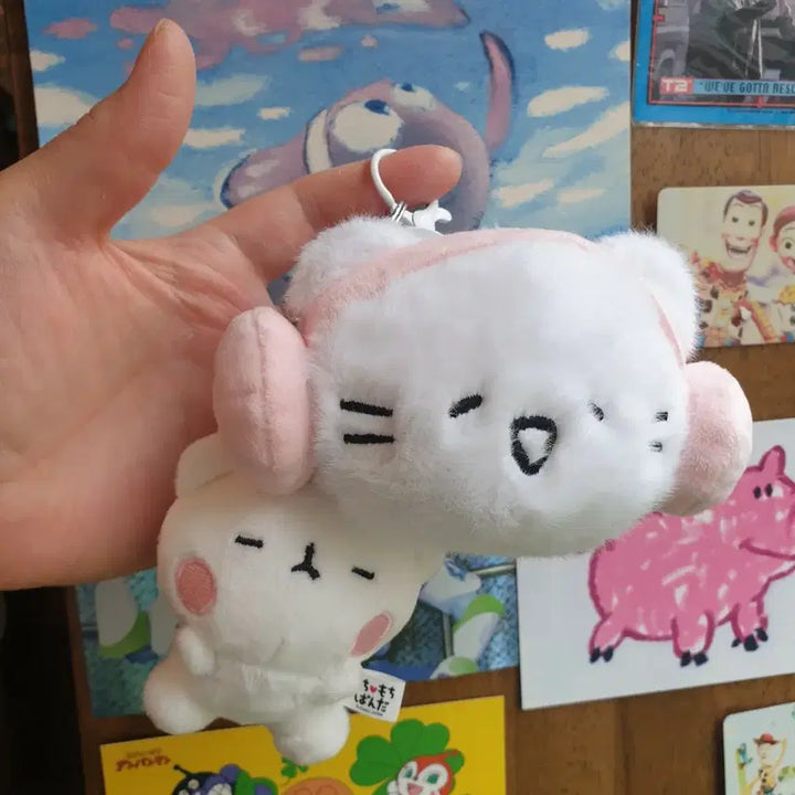 [BUNJANG] White Animals Plush Keyring Set / 하얀동물들 인형 키링 세트