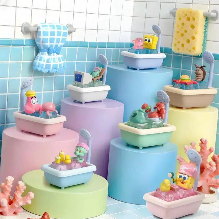[BUNJANG] SpongeBob SquarePants Squisward Bath Keychain Figure / 스폰지밥 목욕 키캡 키링 징징이 피규어 판매