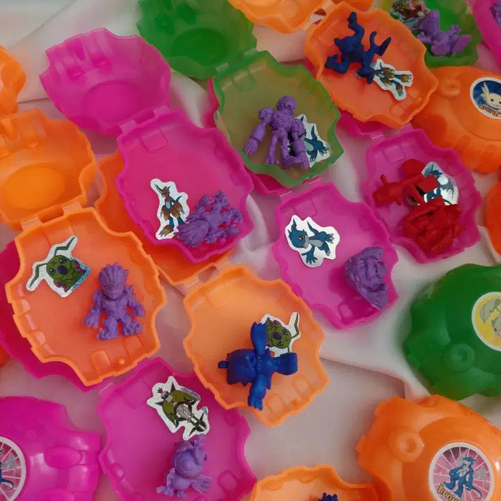 [BUNJANG] Digimon Figure Eraser Hologram Sticker Set / 디지몬 피규어 지우개 홀로그램스티커 / 고전문구 파워디지몬 굿즈 문방구