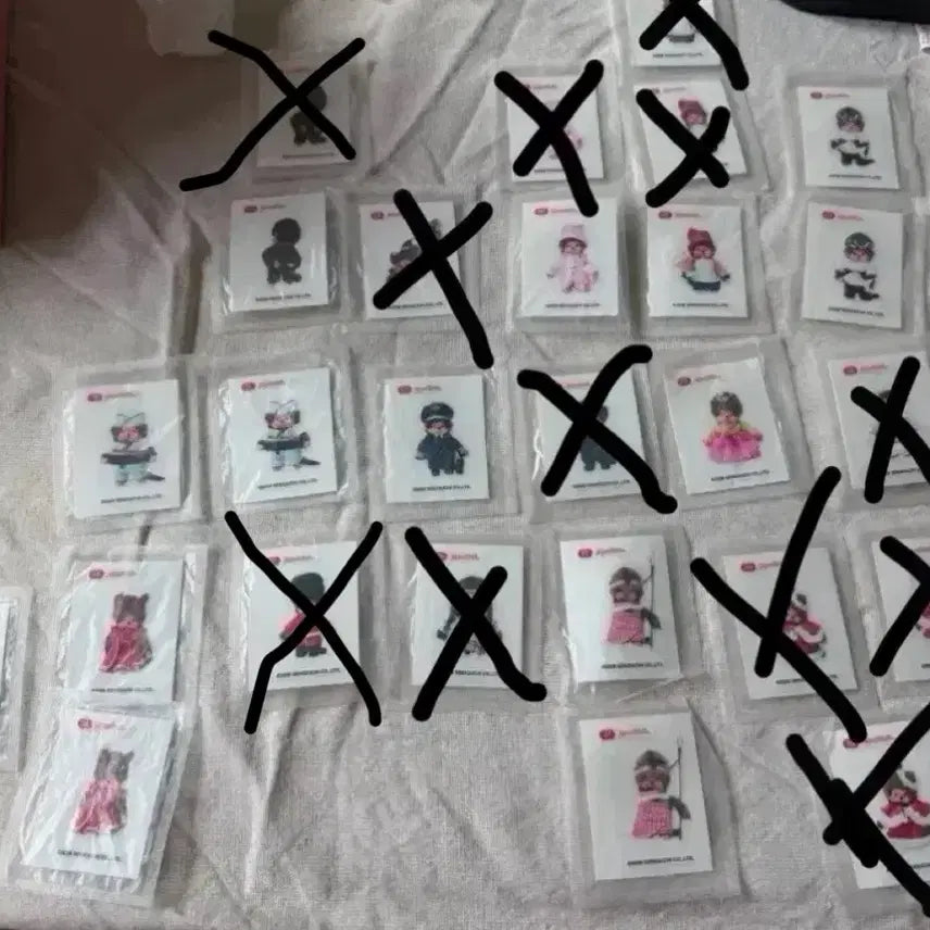 [BUNJANG] Monchhichi Fruit Jelly Wafer Stickers / 몬치치 과일젤리, 딸기웨하스 띠부씰