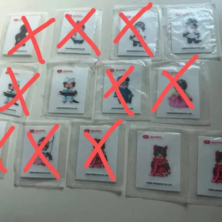 [BUNJANG] Monchhichi Fruit Jelly Wafer Stickers / 몬치치 과일젤리, 딸기웨하스 띠부씰