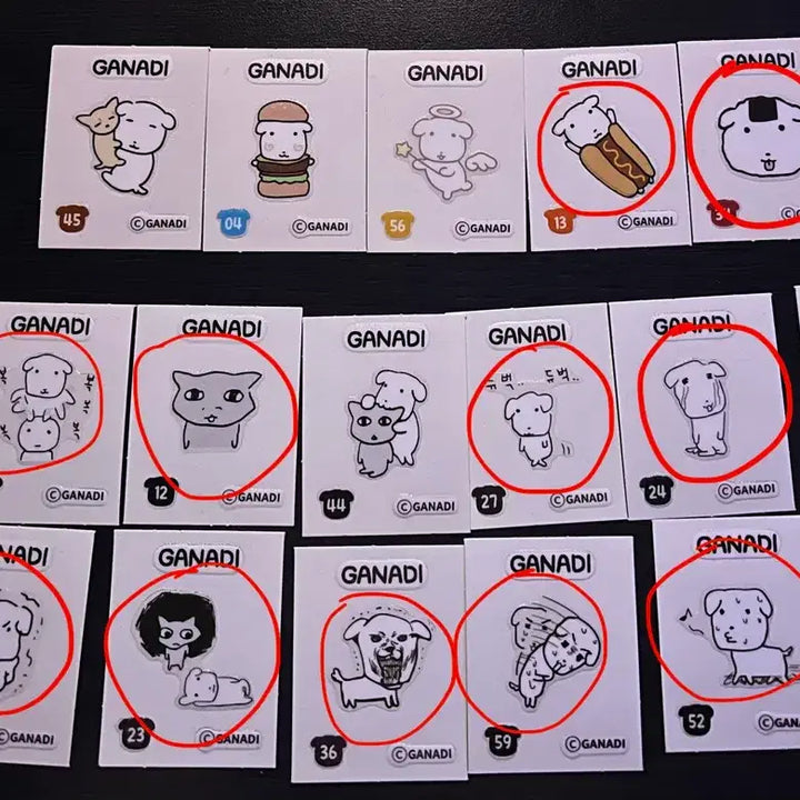 [BUNJANG] Ganadi Sticker Set / 가나디 띠부씰