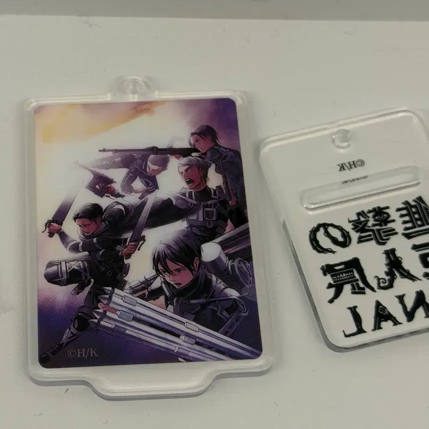 [BUNJANG] Attack on Titan Levi Mikasa Acrylic Stand Keyring (Sealed) / 미개봉)진격의거인 리바이 미카사 아크릴 스탠드 키링 굿즈