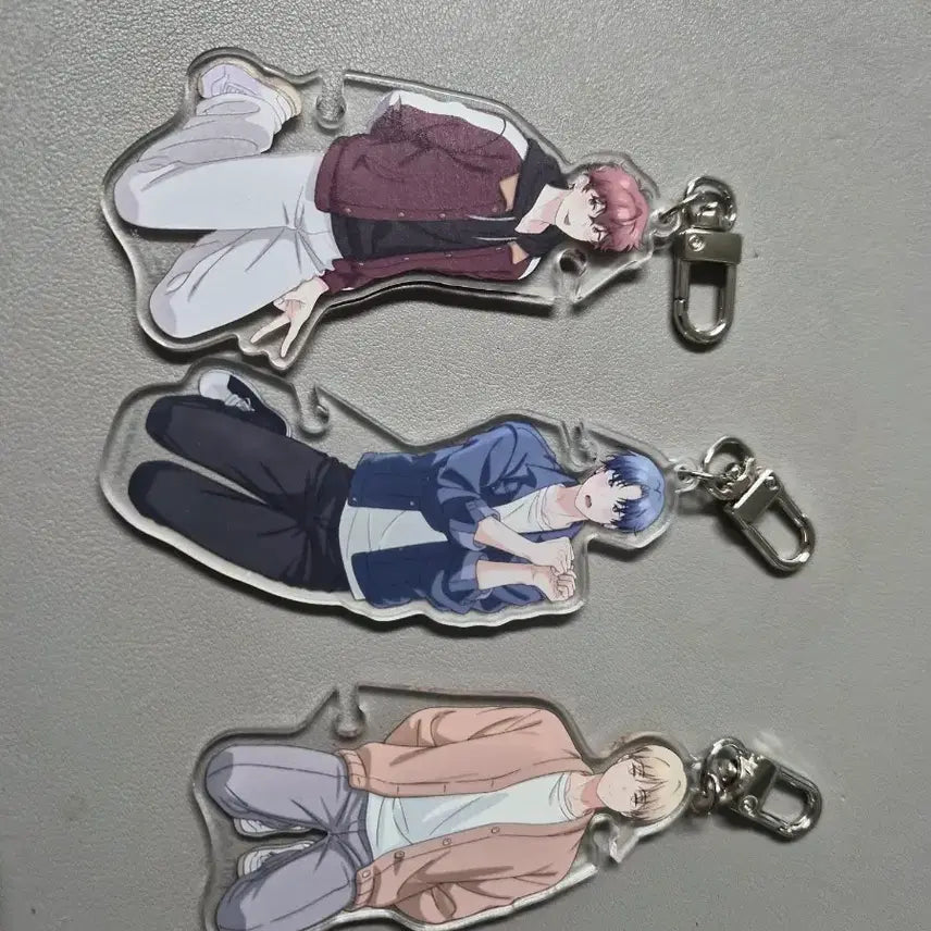 [BUNJANG] Wooroom Jogyonim Acrylic Ring Keychain Set / 원룸조교님 줄감개 아크링 키링