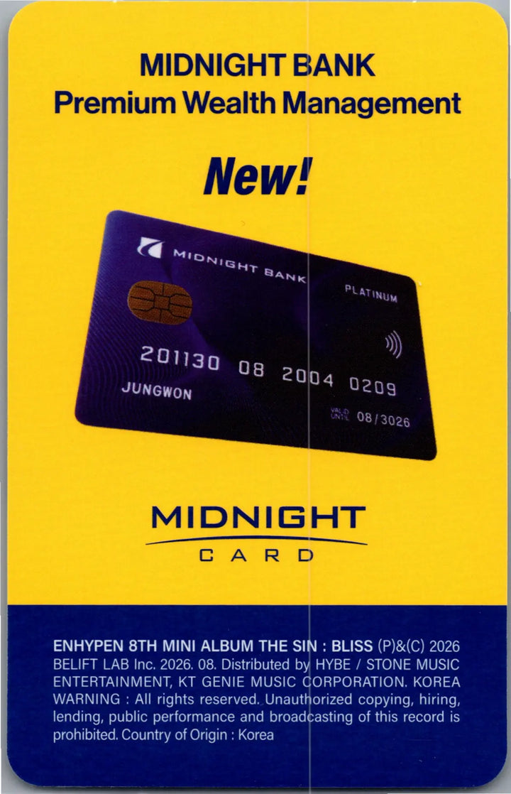 ENHYPEN "THE SIN : BLISS" - Official Photocard (ENGENE Ver.) [26.08.24]
