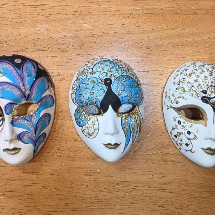 [BUNJANG] Mini Ceramic Wall-Hanging Masks 3-Piece Set / 미니 도자기 벽걸이가면 3종세트