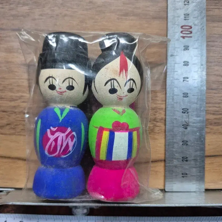 [BUNJANG] 1970-1980s Traditional Wooden Groom and Bride Couple Set / 1970-80년대 전통 나무 인형신랑신부  커플 세트