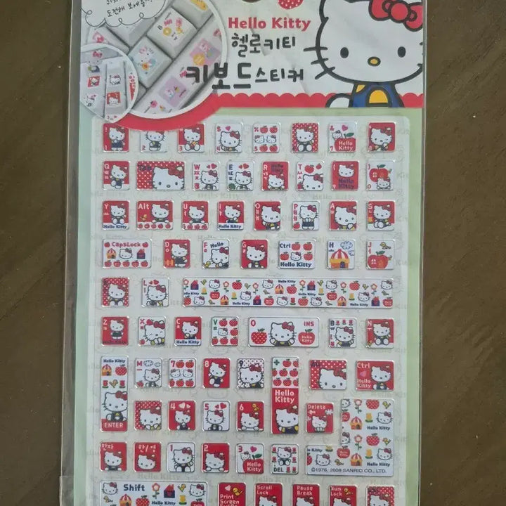 [BUNJANG] Sanrio Hello Kitty Keyboard Stickers Sealed Vintage / 헬로키티 키보드스티커 미개봉 고전 스티커 키티 산리오