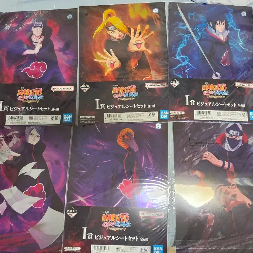 [BUNJANG] Naruto Ichiban Kuji Prize I Visual Sheet Set (6 Types) / 나루토 제일복권 I상 비주얼 시트 6종