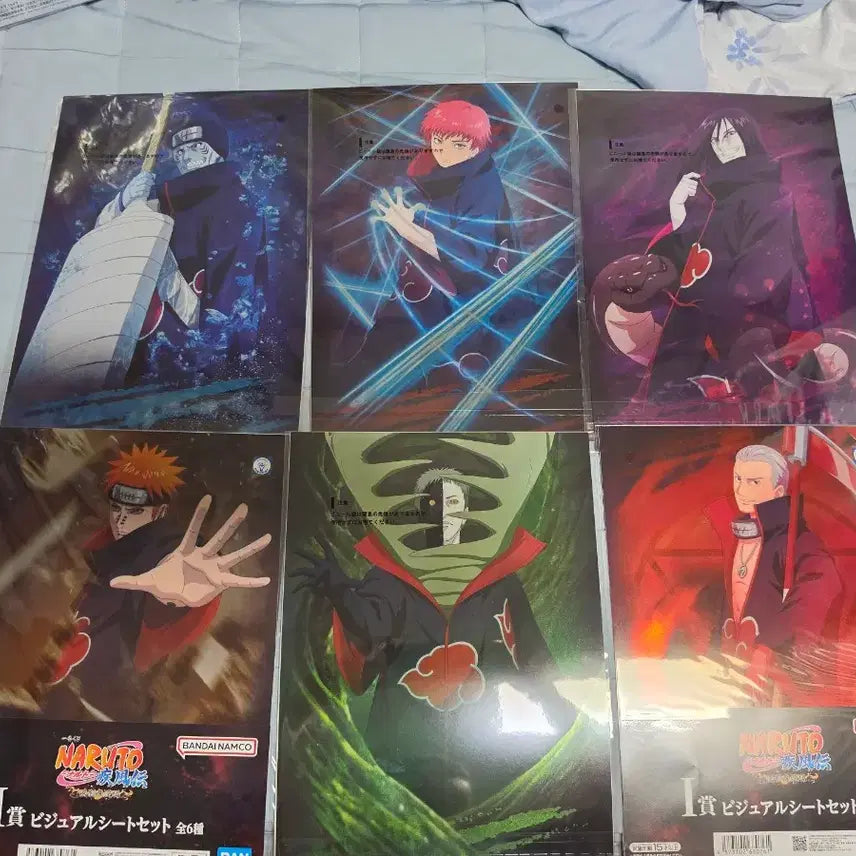 [BUNJANG] Naruto Ichiban Kuji Prize I Visual Sheet Set (6 Types) / 나루토 제일복권 I상 비주얼 시트 6종
