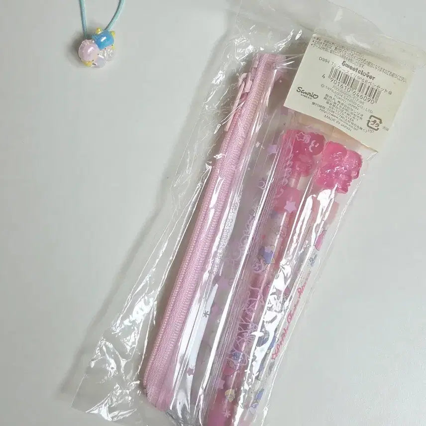 [BUNJANG] Little Twin Stars Classic Kiki &amp; Lala Mechanical Pencil &amp; Ballpoint Pen Set / 고전키키라라 리틀트윈스타 샤프 볼펜 필통세트