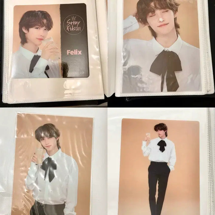 [BUNJANG] Stray Kids Felix Japan Cafe Coaster Postcard Set / 스키즈 필릭스 일본 카페 코스터 엽서 4개 일괄 skz 스트레이키즈