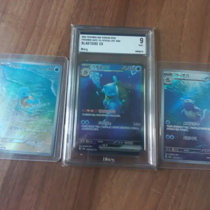 [BUNJANG] Pokemon Card 151 Squirtle AR, Wartortle AR, Blastoise SAR Graded Cards / 포켓몬카드 151 꼬부기 AR, 어니부기 AR, 거북왕 SAR 등급카드