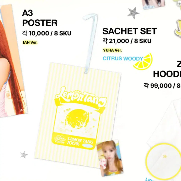 [BUNJANG] HATS TO HEARTS Lemon Tang Popup 2nd MD Sachet Set / 하츠투하츠 하투하 레몬탱 팝업 2차 엠디 사셰 세트 본품 양도