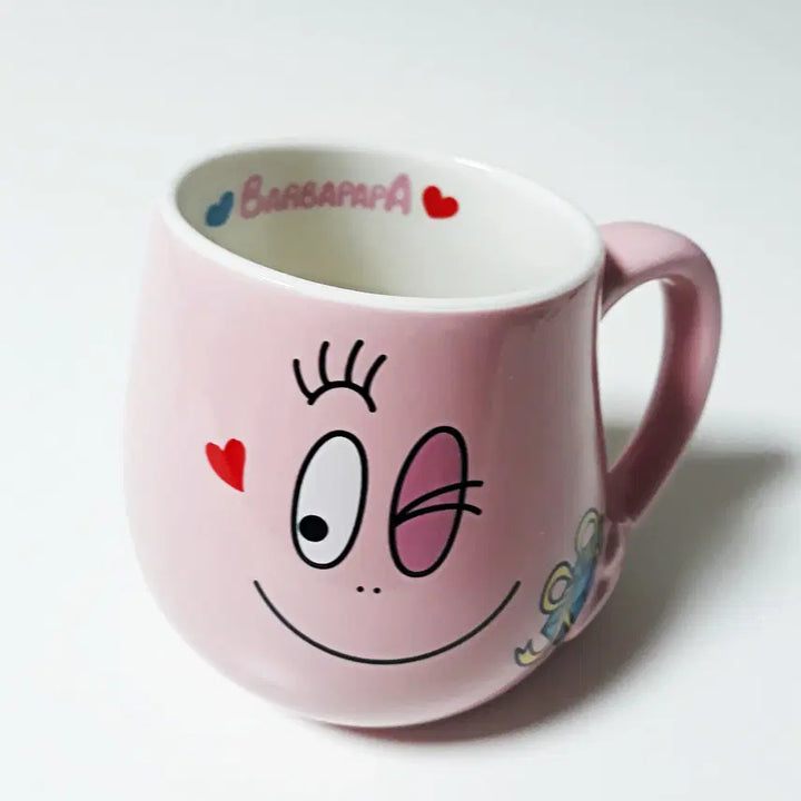 [BUNJANG] Barbapapa Family Pink Mug Cup / 바바파파 패밀리 핑크 머그컵
