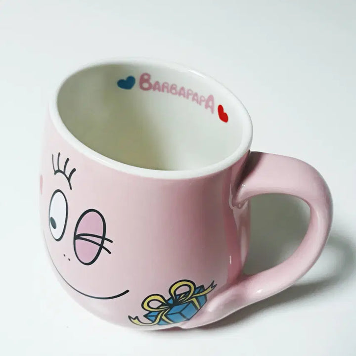 [BUNJANG] Barbapapa Family Pink Mug Cup / 일본 YAMAKA 바바파파 패밀리 핑크 머그컵 300ml