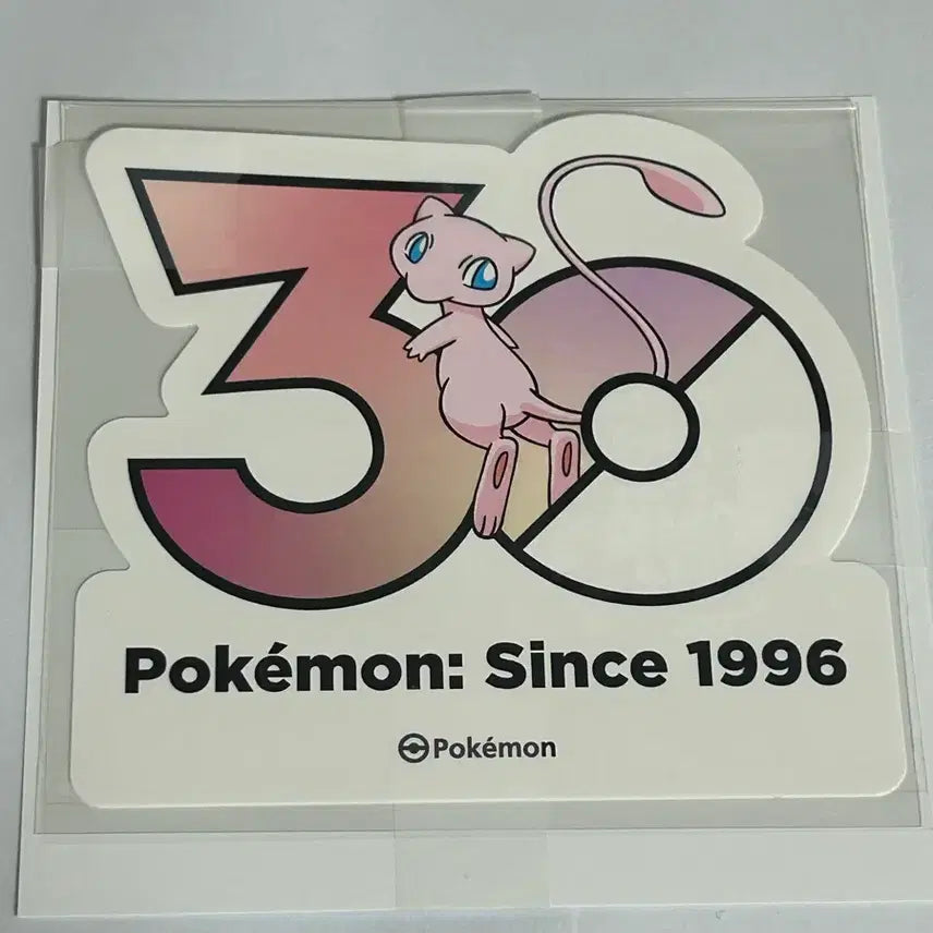 [BUNJANG] Pokemon Mew 30th Anniversary Logo Sticker / 포켓몬스터 뮤 30주년 로고스티커