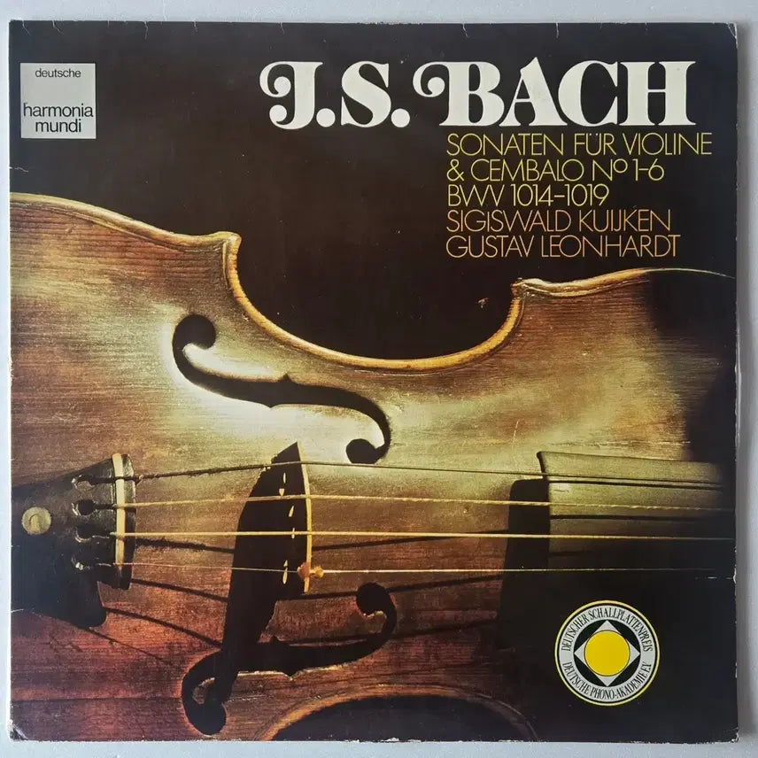 [BUNJANG] Bach Violin Sonatas Complete 2LP - Sigiswald Kuijken, Gustav Leonhardt (Deutsche Harmonia Mundi) / 쿠이켄&amp;레온하르트- 바흐 바이올린소나타 전곡2LP (독일HM)