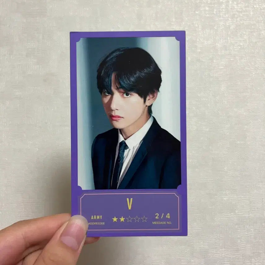 [BUNJANG] BTS Bang Bang Con The Live 2 V Taehyung Message Card / 방탄소년단 BTS 방방콘 더 라이브 2 버전 뷔 태형 메세지 카드