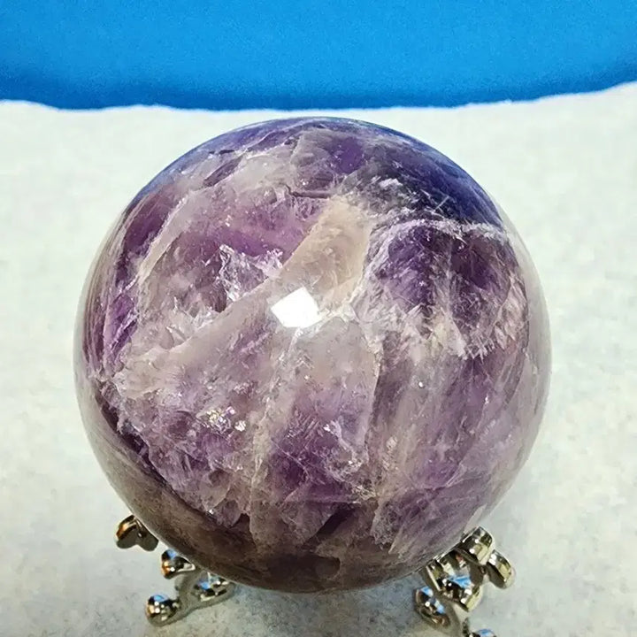 [BUNJANG] Natural Amethyst Sphere, Obelisk, and Stand Set / 천연 자수정 구체+오벨리스크+받침대