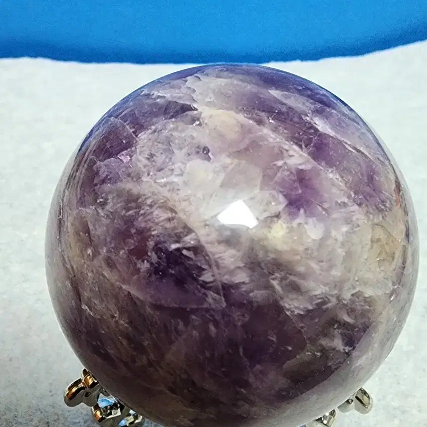 [BUNJANG] Natural Amethyst Sphere, Obelisk, and Stand Set / 천연 자수정 구체+오벨리스크+받침대