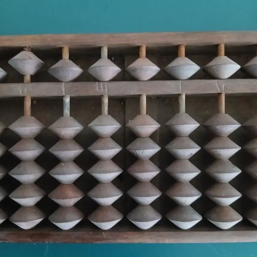 [BUNJANG] 17-Digit Wooden Abacus Antique / 주판 17자리 나무 주판